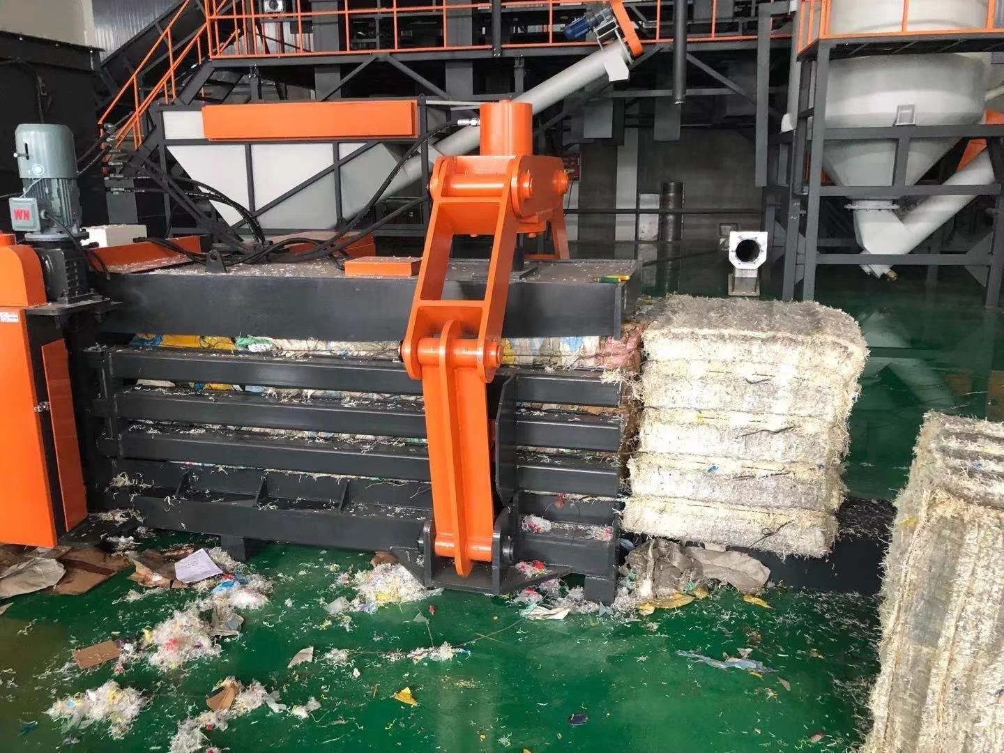 Automatic horizontal waste paper cardboard plastic compress machine baler machine