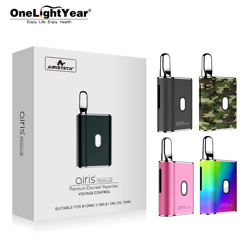 
airistech original authentic high quality cbd vape pen box mod cbd battery 510 thread mystica 2 