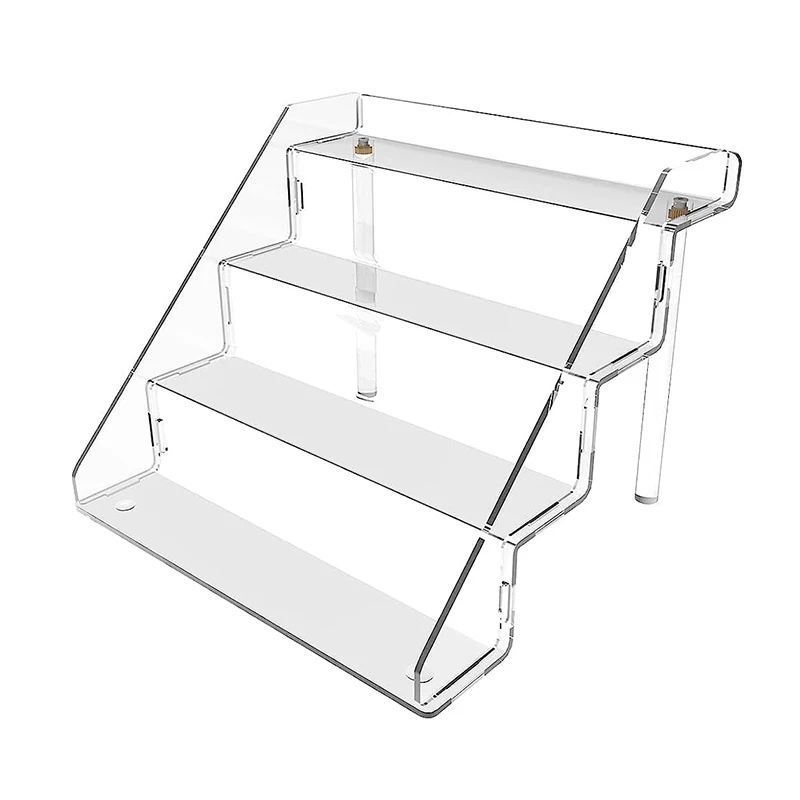 Custom Clear Acrylic Display Riser Stand Perfume Organizer Holder And Storage Rack