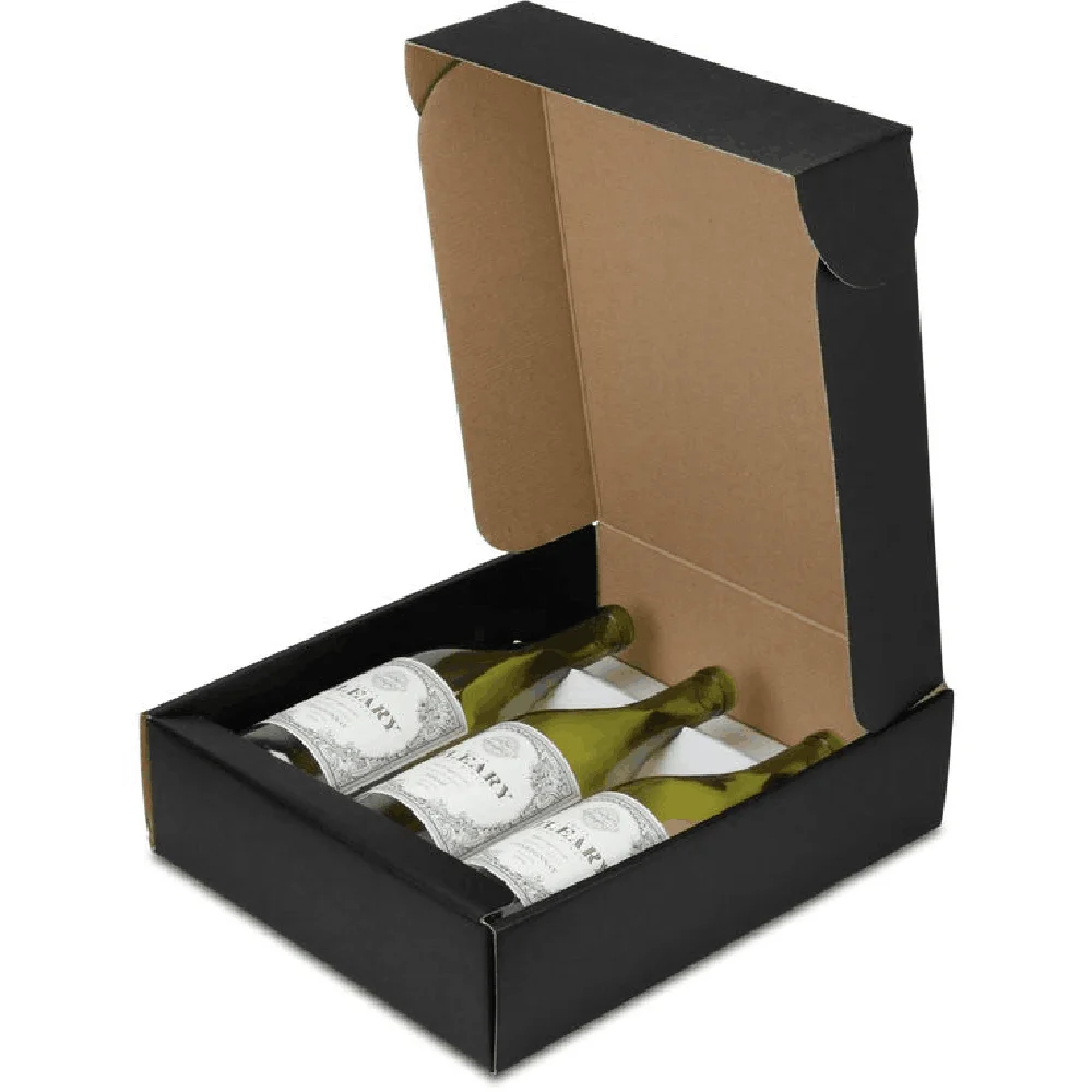 customized personal corrugated boxes tuck top mailer shipping box cheap cardboard wine boxes with dividers