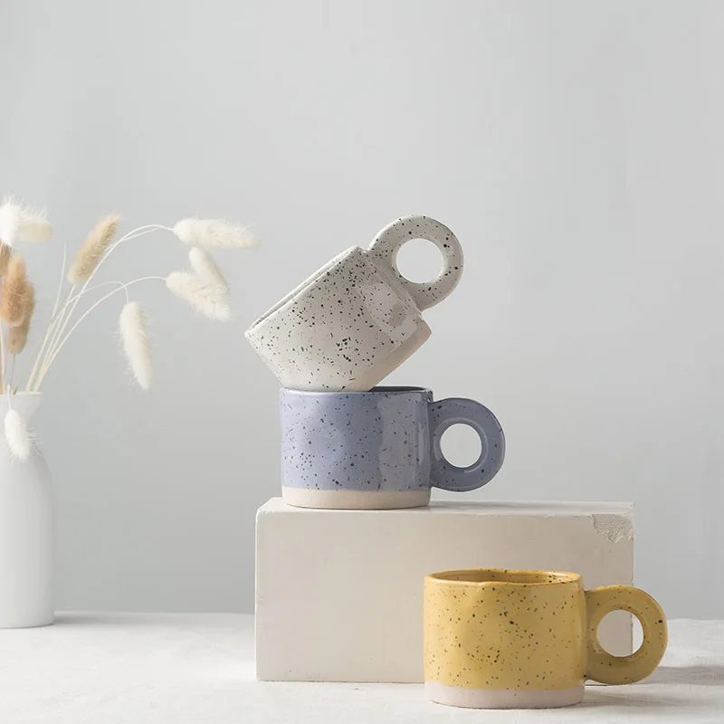 Splash ink mug high appearance level irregular ceramic cup tea drinking cup home coffee cup for office home