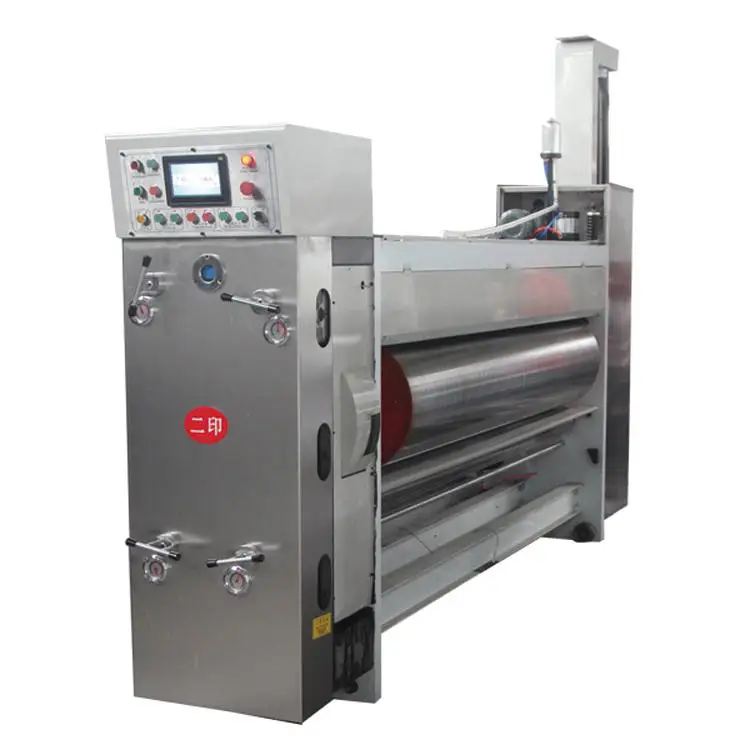 Automatic high speed printing slotting die cutting machine four color printer slot flexo slotter cutter stacker