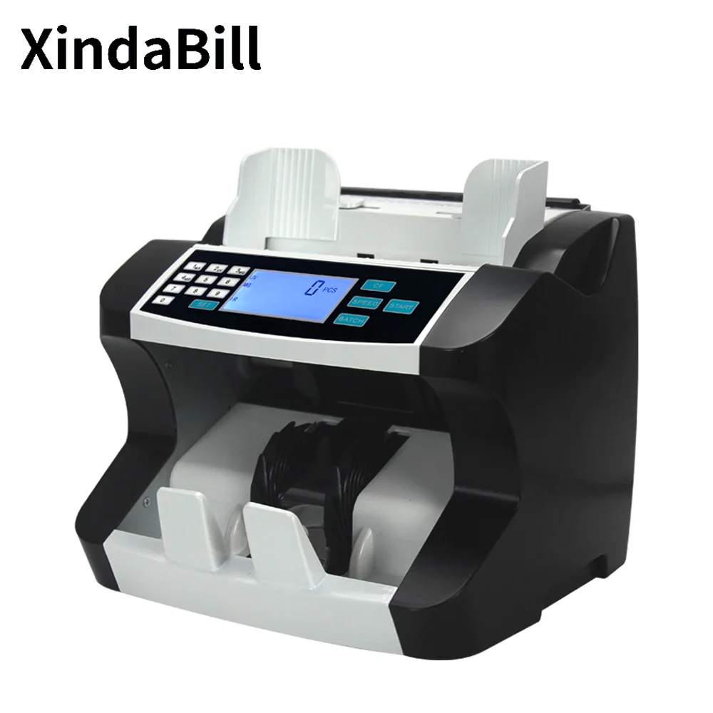 Money Counter Machine UV MG IR Bill Cash Multi Currency Detector Counting USD EUR GBP RUB  with LCD Display H-8100