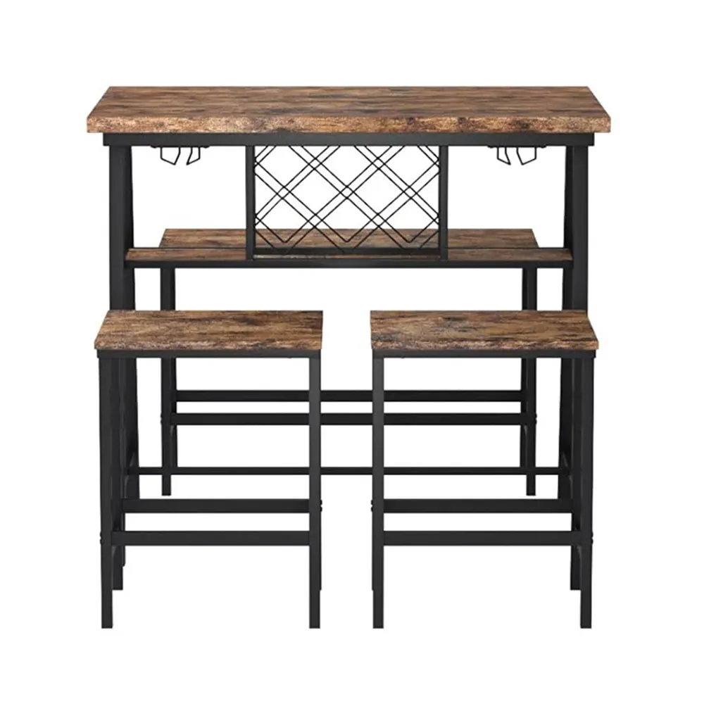 NBHY 4 Pcs Luxury Order Kitchen Room Dining Bar Stool Counter Table Set with a Bench and 2 Stools