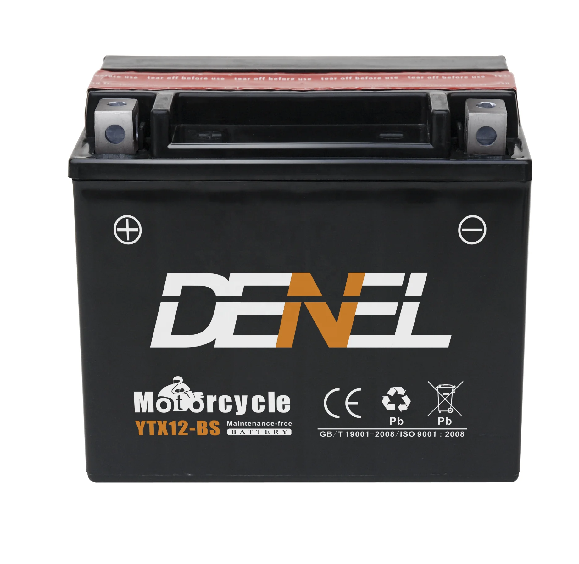 DENEL Китай Оптовая дешевая цена mf superior (YTX12-BS) батарея для мотоцикла