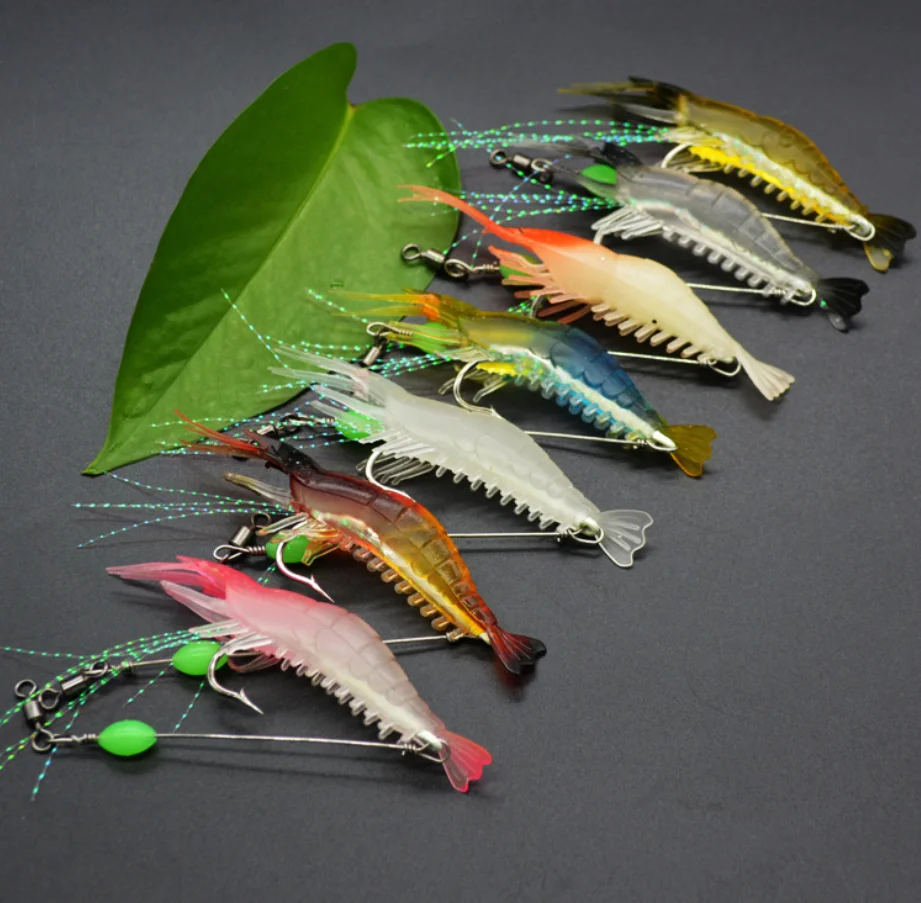 Artificial Plastic Bait Shrimp Soft Lure Luminous Fishing Soft Lure