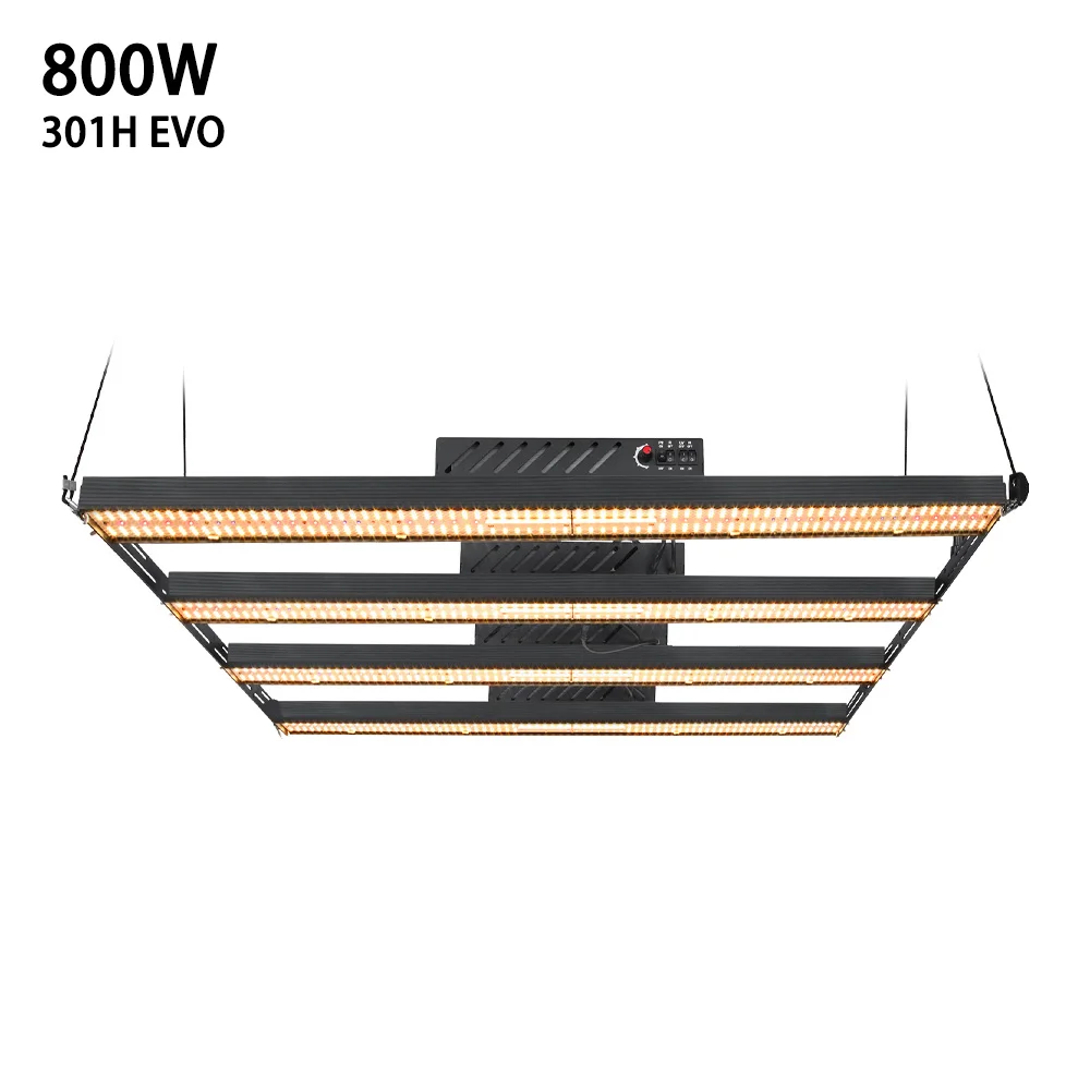 800W LED Grow Light Samsung EVO Diode 2.7umol/J Full Spectrum 4 Bar LED Plant Light Dimmable for Seedling Veg and Indoor Plants