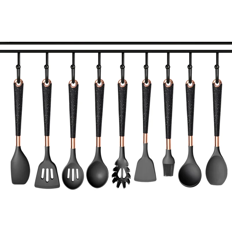 Stock Non Stick Home Accessories Custom Branded Commercial Complete Aluminum Special Silicone Innovative Novel Kitchen Utensils