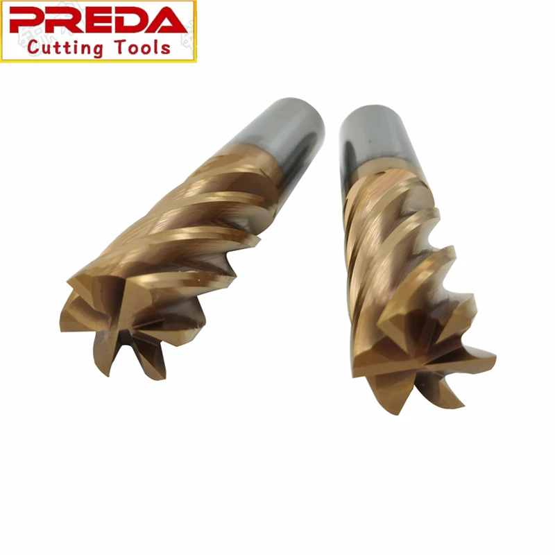 HRC55 Solid carbide 6 flutes tungsten carbide square end mill milling cutter