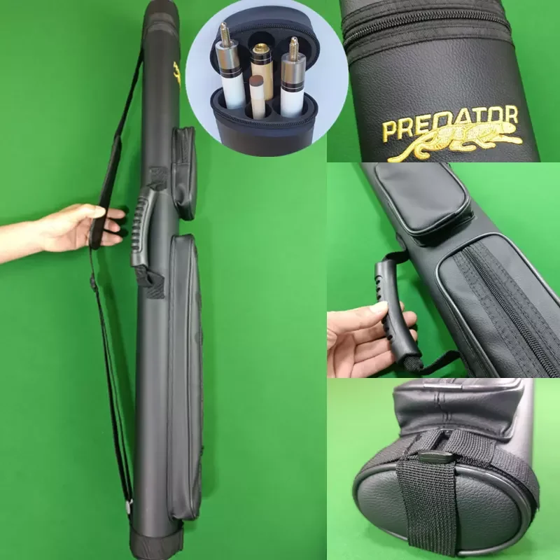 Wholesale prices 2B2S cheap 1/2 American 2x2 Billiard Cue Case Adjustable Shoulder Straps portable 4holes pool cue case