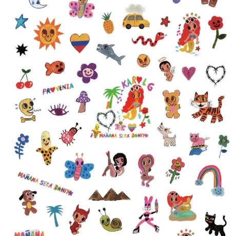 New MG series karol g nail decals bad bunny Nail adhesive stickers