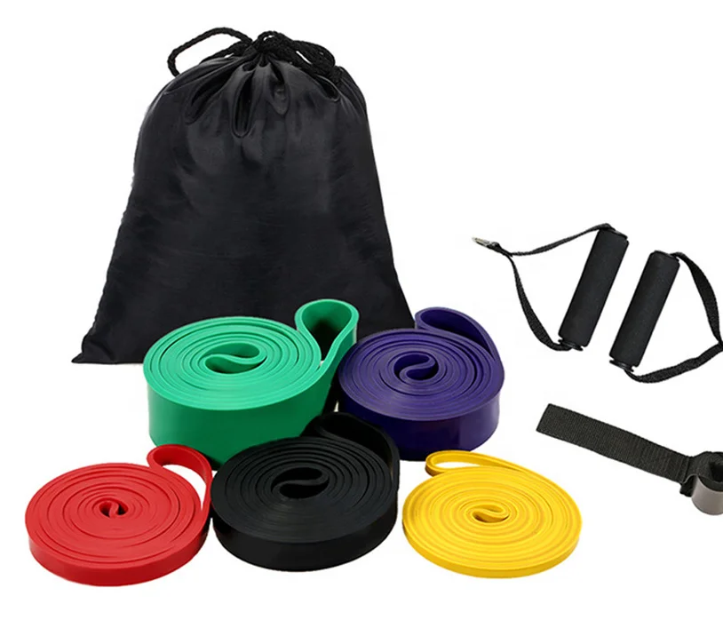 Латексные эластичные ленты для занятий спортом и фитнесом с логотипом на заказ