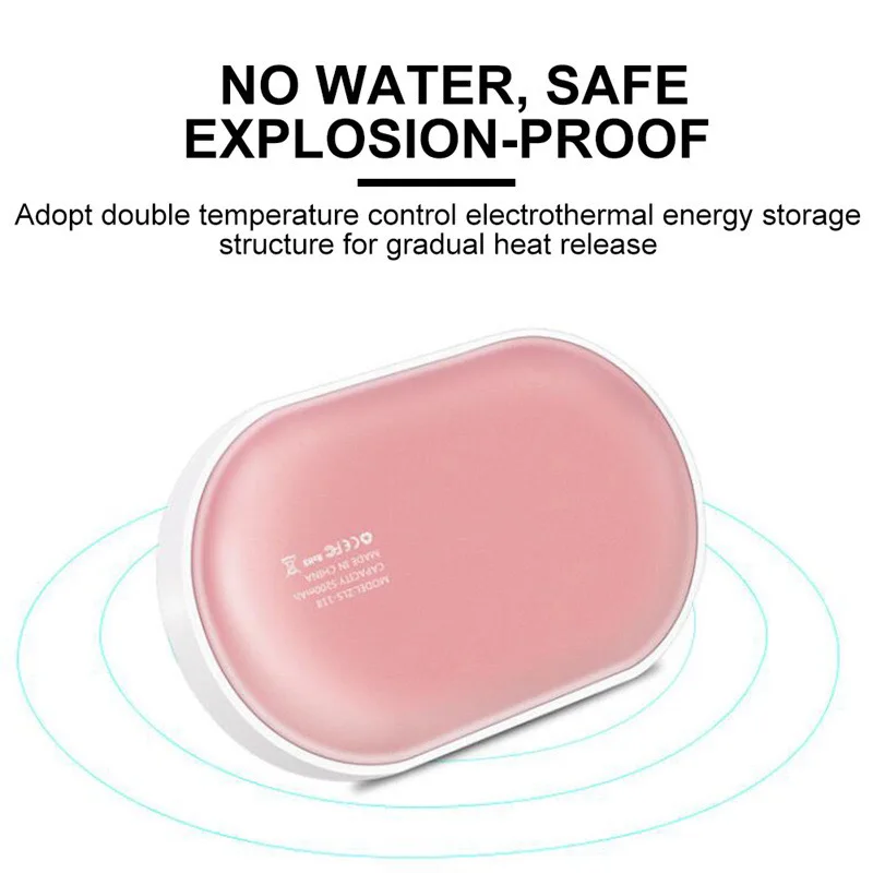Custom usb mobile power bank supply High quality cobblestone pocket pebble electronic usb charging mini hand heater warmers