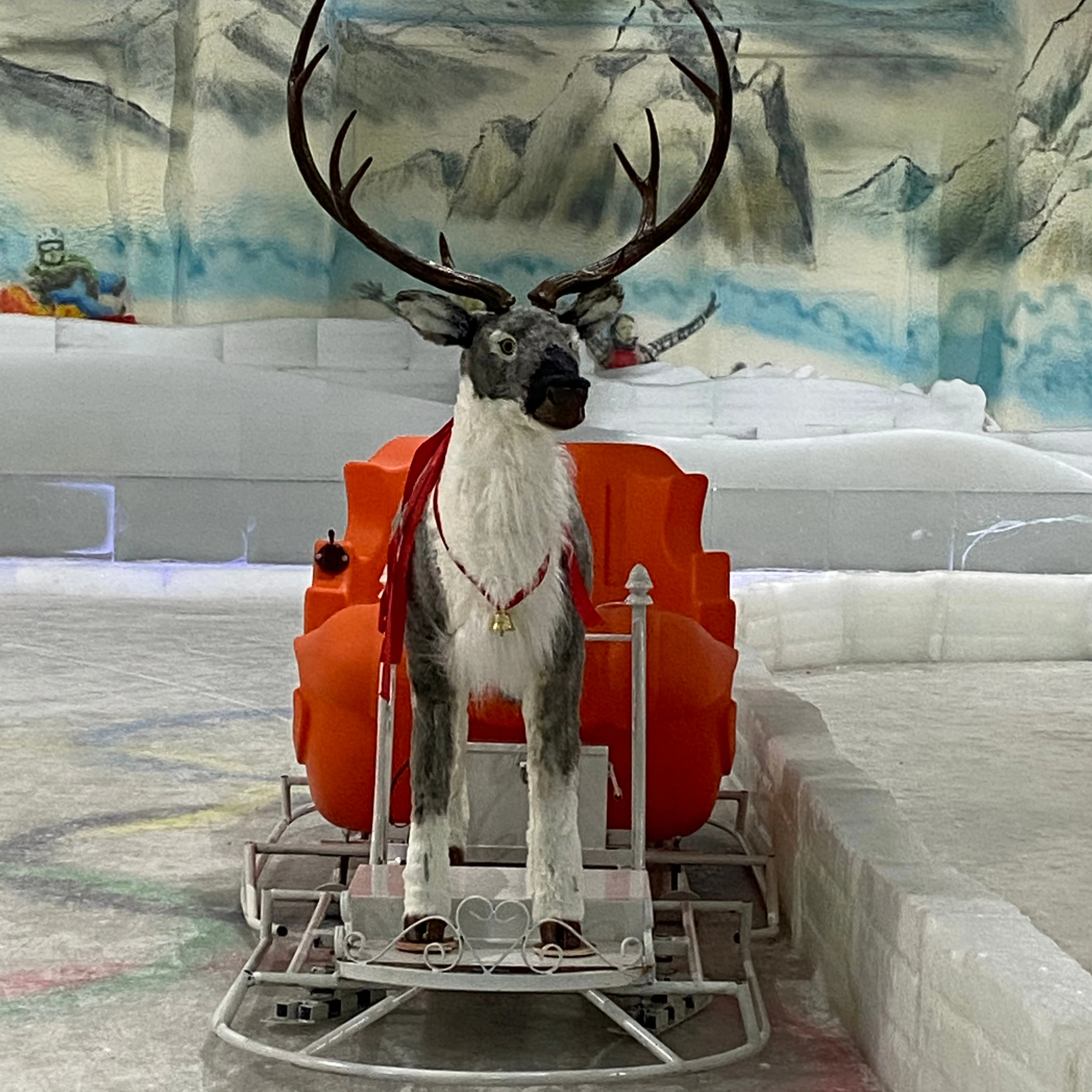 Зимние ледяные электромобили сани для вытягивания лосей