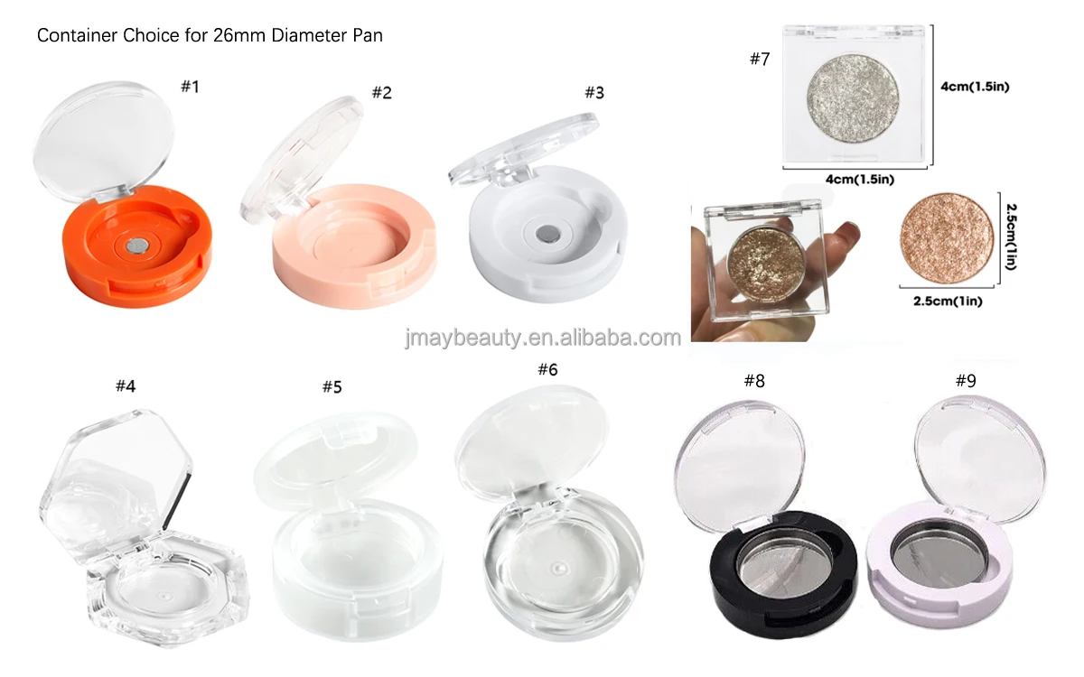 Metallic Glitter Eye Shadow Silver Green Custom Logo 26mm Highly Pigmented Highlighter Sparkle Diamond Eyeshadow