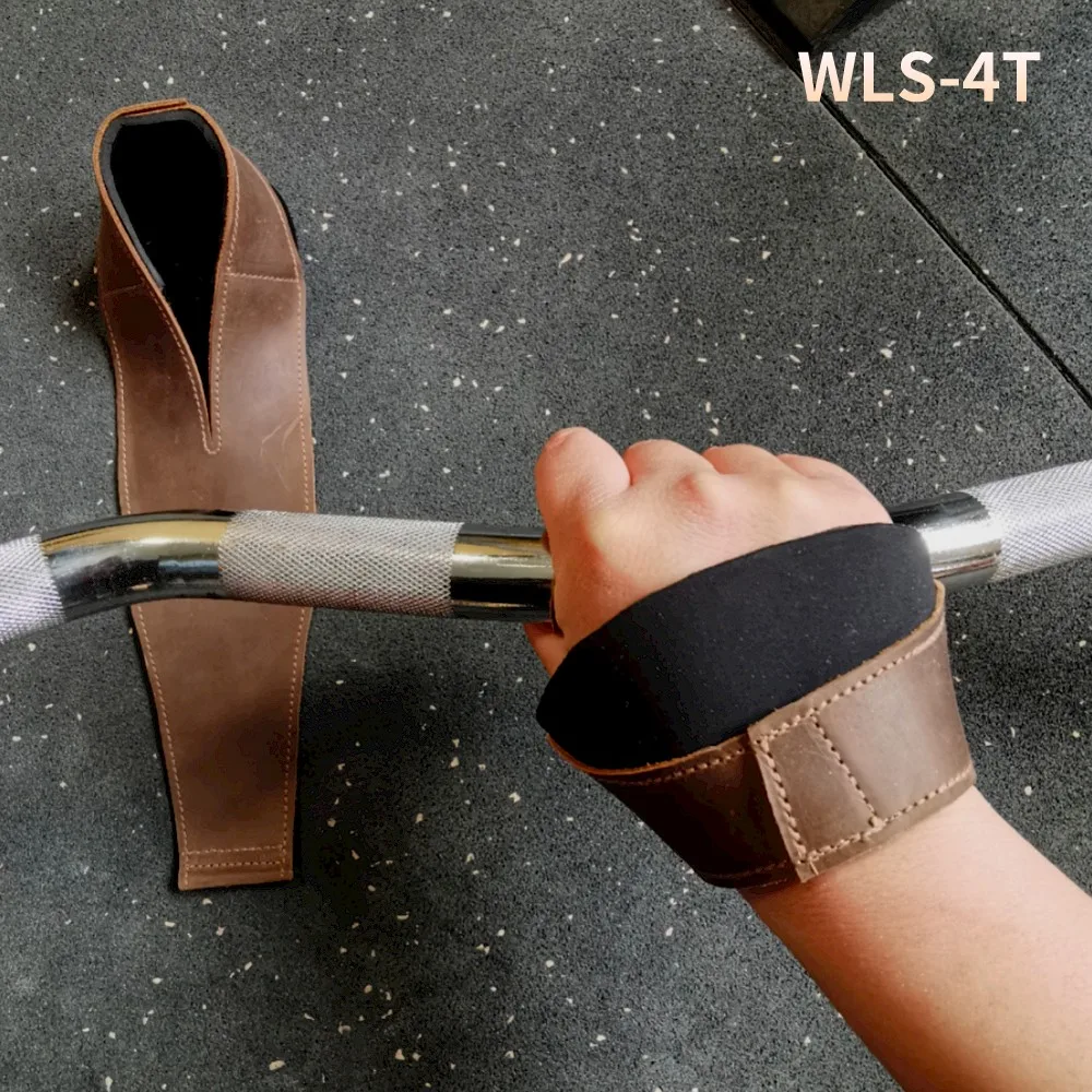 Leather Weight Lifting Straps Wrist Wraps Support Braces for Power Lifting,Cross Fitness,Weightlifting,Gym,Deadlifts,pull Ups