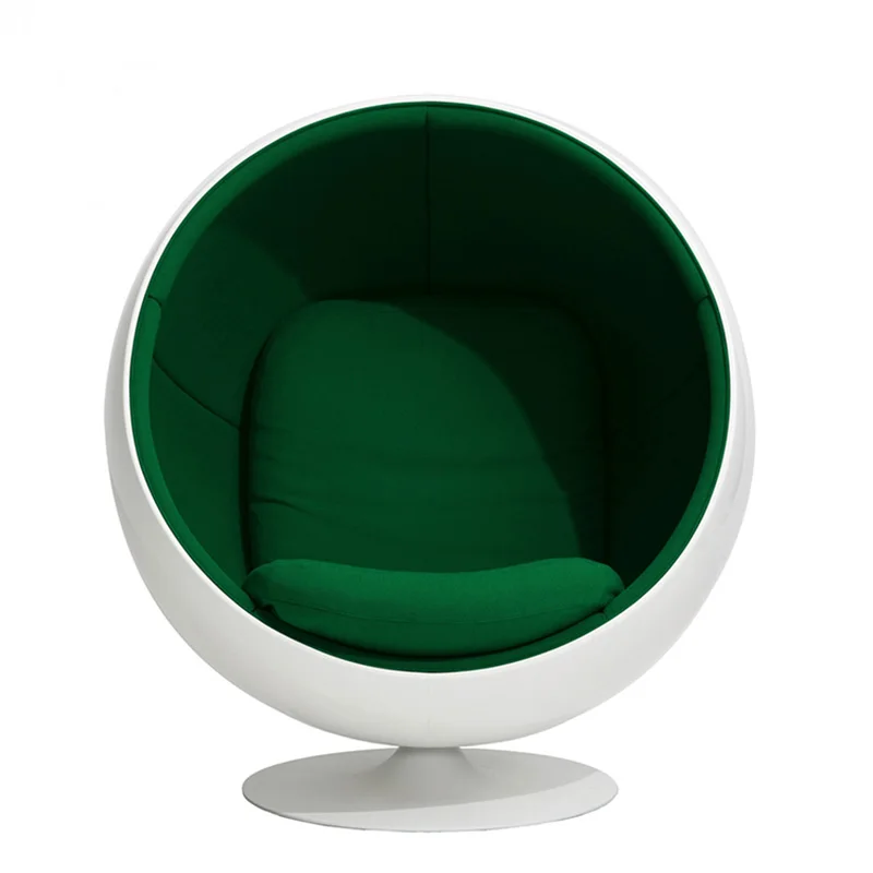 Lee west stereo pod Alpha shell chairs modern swivel livingroom chair leisure lounge fiberglass speaker chair with ottoman