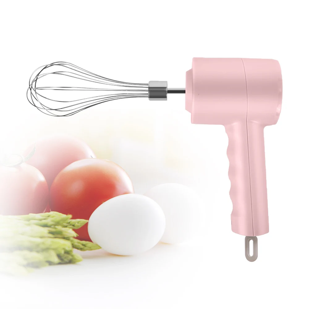 Hanging Style 3 Speeds Kitchen Cream Egg Starch Automatic Mini Usb Rechargeable Wireless Rotary Electric Hand Mixer