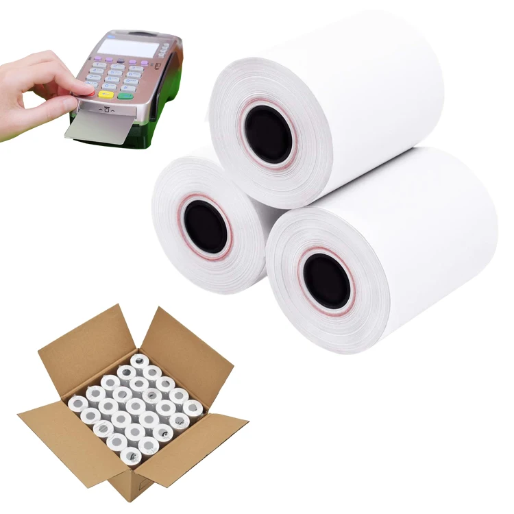 Manufacturer Eco-Friendly 80x80mm Thermal Paper Rolls 48gsm  80*80  Paper thermal Roll For POS System