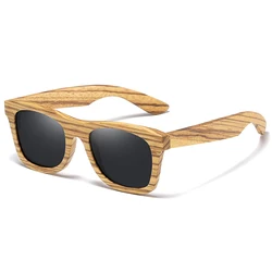 2022 premium eco-friendly custom zebra wooden sunglasses polarized lens