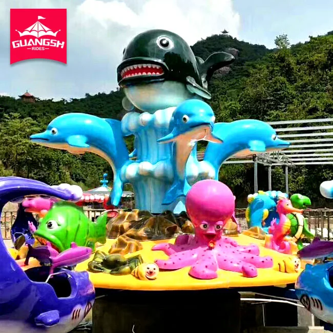 Hot Selling amusement park electric kids ride on car Fighting Shark Island ride