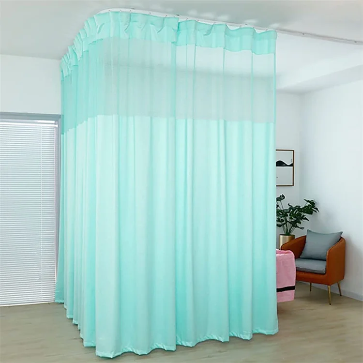 Огнестойкая занавеска для больницы, занавеска для разделения комнаты, занавески, зажим, плиссировка для больницы