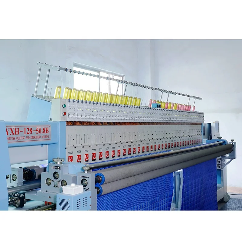 Машинная вышивка простыней, компьютерная вышивальная машина