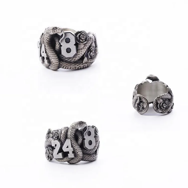 
Kobe Bryant Memorial at number 8, 24 championship ring,wholesale factory price Kobe Bryant mamba ring 