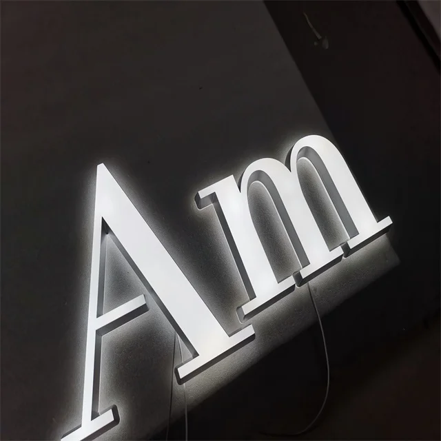 3D Brand Logo Custom Full Acrylic Light Up Sign Letter Trimless Led Channel Letters For Outdoor Sign Led Logo Sign