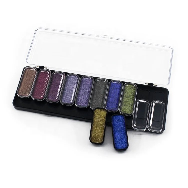 Water Activated UV Reactive Neon Cake Eyeliner 50g Rainbow Color Aqua Eye Liner Body Face Paint Makeup Pallet