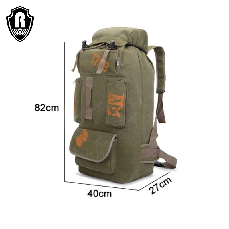 Cost effect 100L custom waterproof canvas military outdoor sports tactical backpack travel
