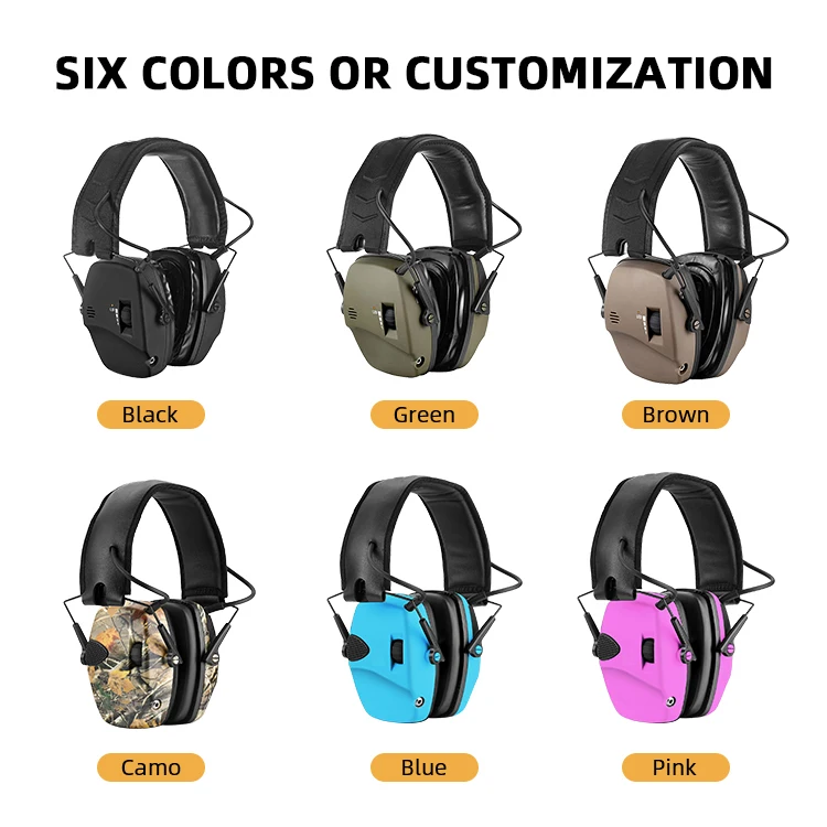 OEM Customized Built-in Microphone Electronic Shooting Hearing Protection Tactical Headphones Earmuff