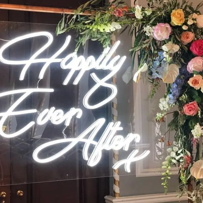 Drop Shipping 2023 Custom Neon Lights Sign Numbers Popular Led Advertising 21 40 Neon Sign With Stand For Wedding Decor