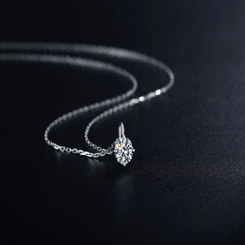 GI certification 18k Birthday Diamond Necklace Women Gift Pendant Birthstone Necklace