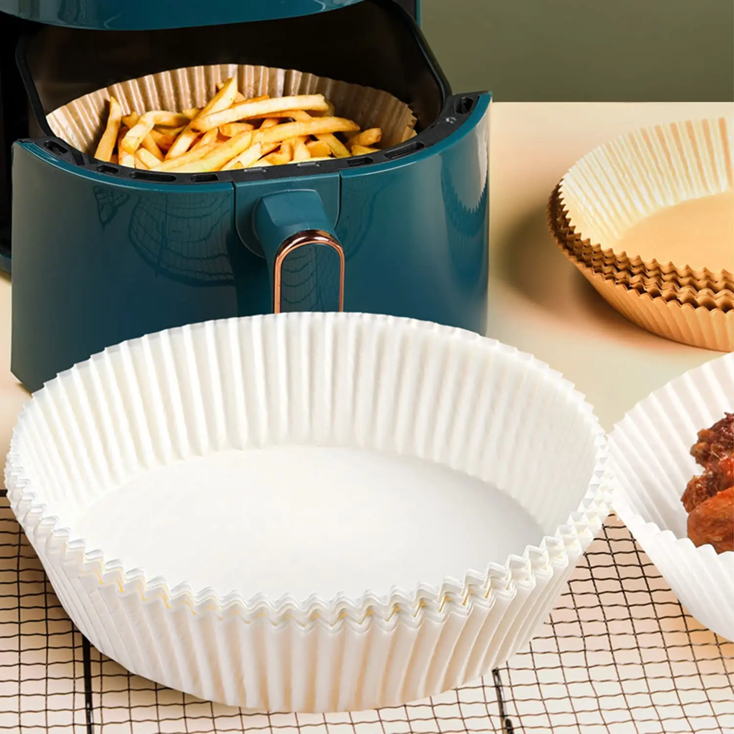 Xieli Air Fryer Parchment Paper Liners Customize Non-stick Temperature Resistant Greaseproof Disposable Silicone Baking Paper