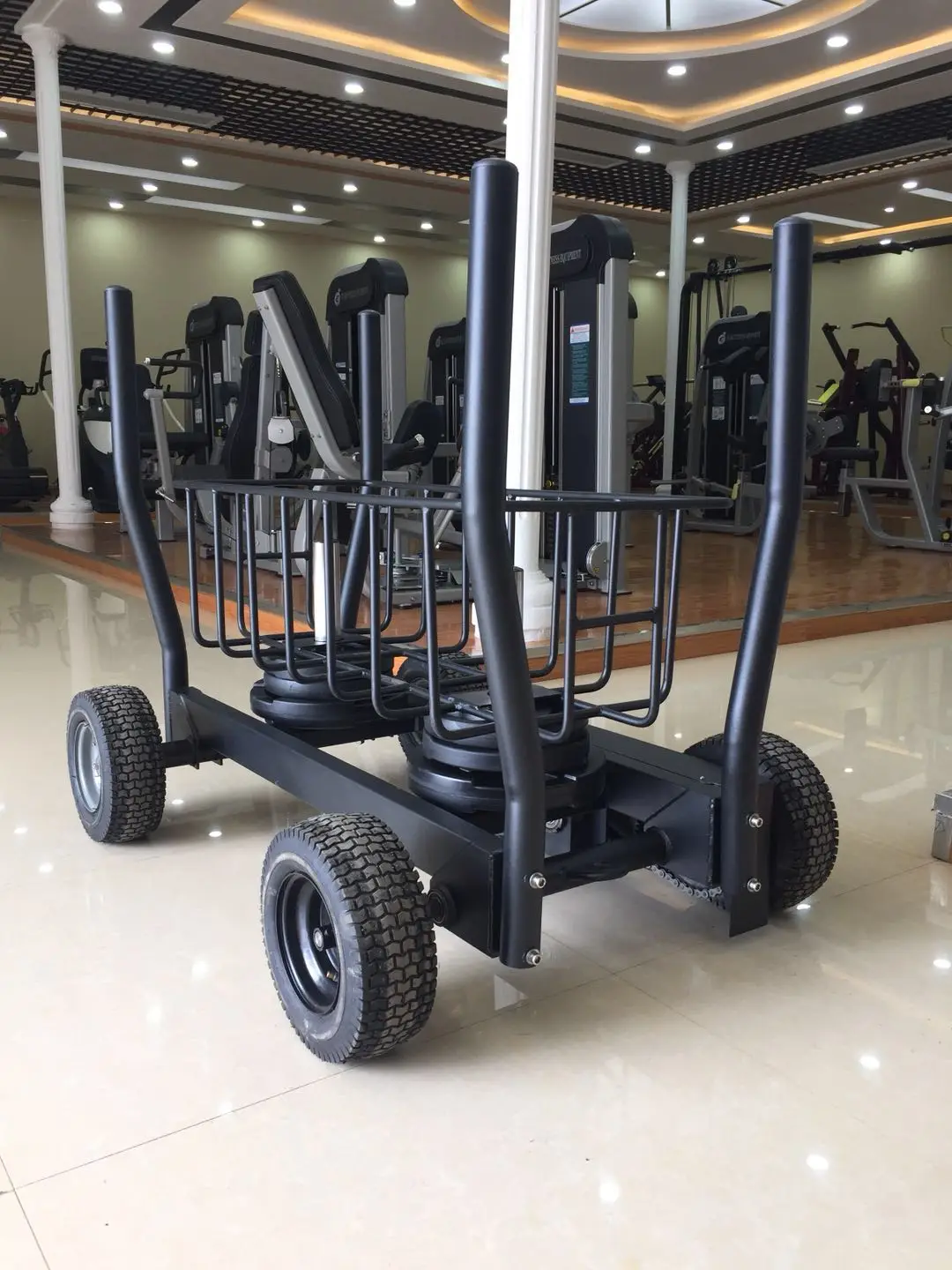 Commercial fitness equipment Strength training machine cross fit trainer four-wheel power sled tank JG-6600