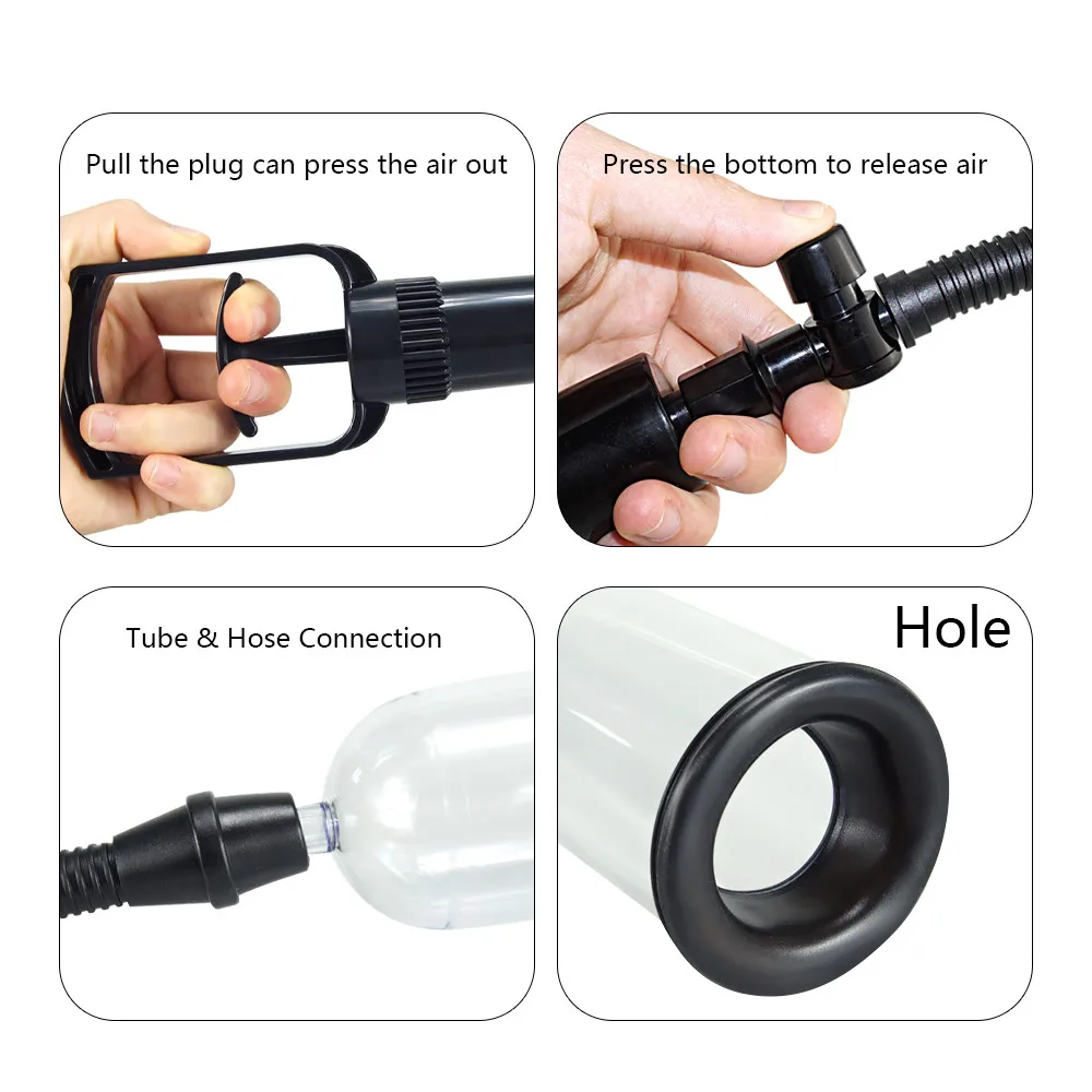 Male Penis Pump Manual Penis Enlarger Sex Toys For Man Vacuum Pump Male Masturbation Trainer Adults Sex Products