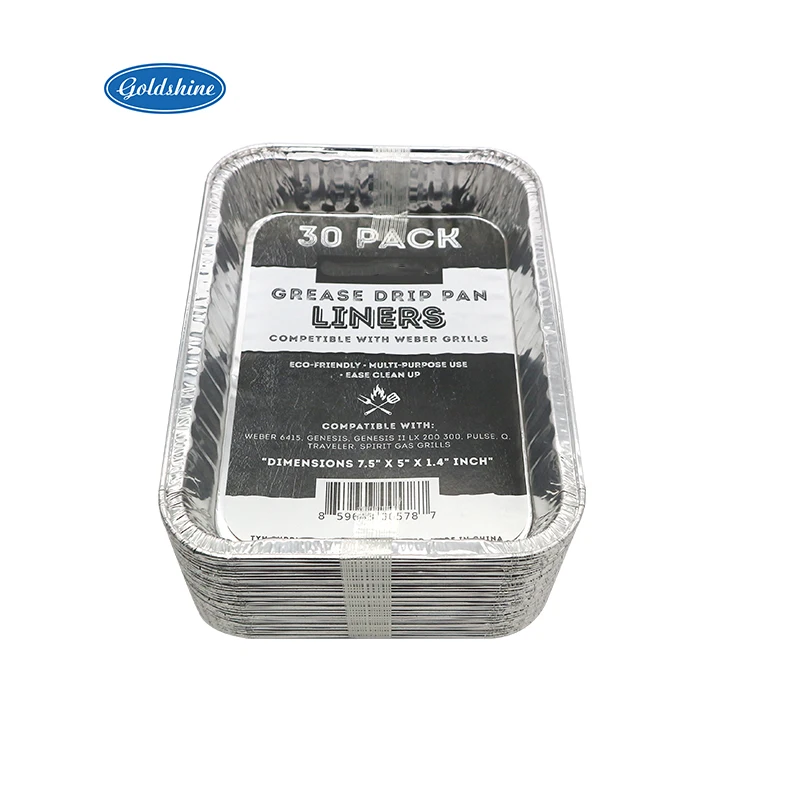 Recyclable Aluminum Foil Container for Food Packaging for Barbecue Oven Takeaway Oven Packaging