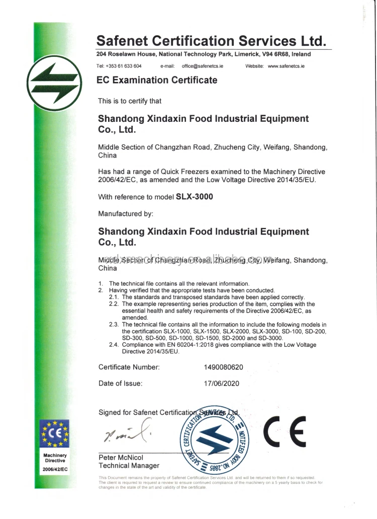 TCA Industrial manufacturer frozen fruits and vegetable processing iqf freezing tunnels blast freezer machines