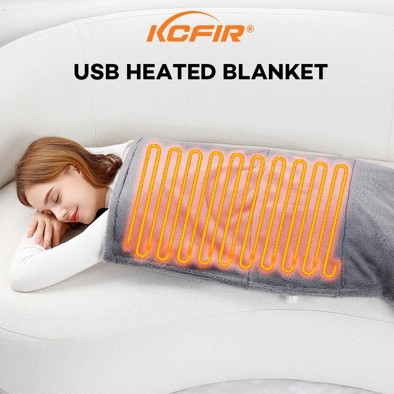 Customized USB Heated Blanket Washable Fleece Electric Throw for Winter Thermal Equipment