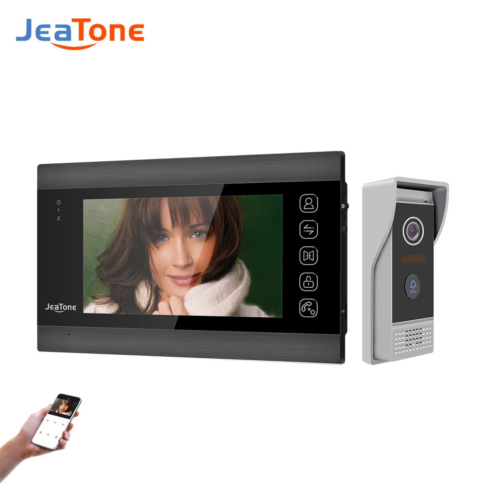 Smart Home Video Door Phone Full Hd 1080P 4Wires Tuya WiFi Smart Video Intercom Doorbell With Camera Bcom Jeatone