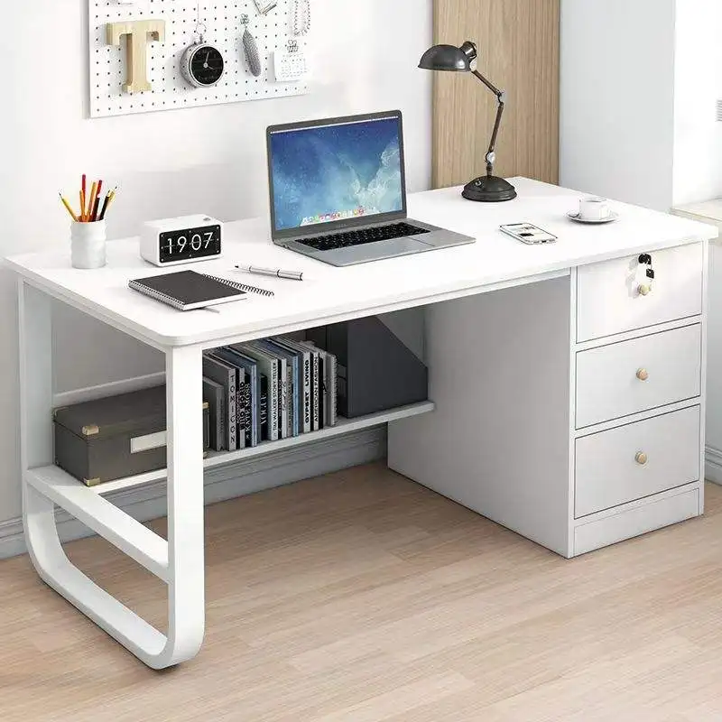 Simple And durable Household Study Table For Student Computer Desk With Bookshelf And Cabinets Study at Home