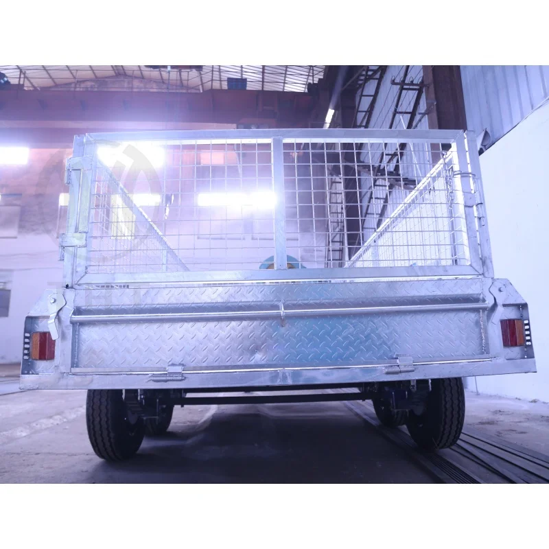 8x5 9x5 10x5 10x6 cargo Transportation 3500kg ATM  heavy duty Galvanized Tandem axle Box Trailer with mesh cage