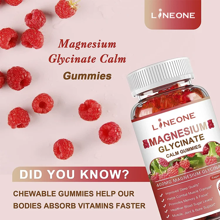 Wholesale OEM bear gummy candy Calcium magnesium sodium vitamin gummies Glycinate calm gummies vitamin B6 candy manufacturing