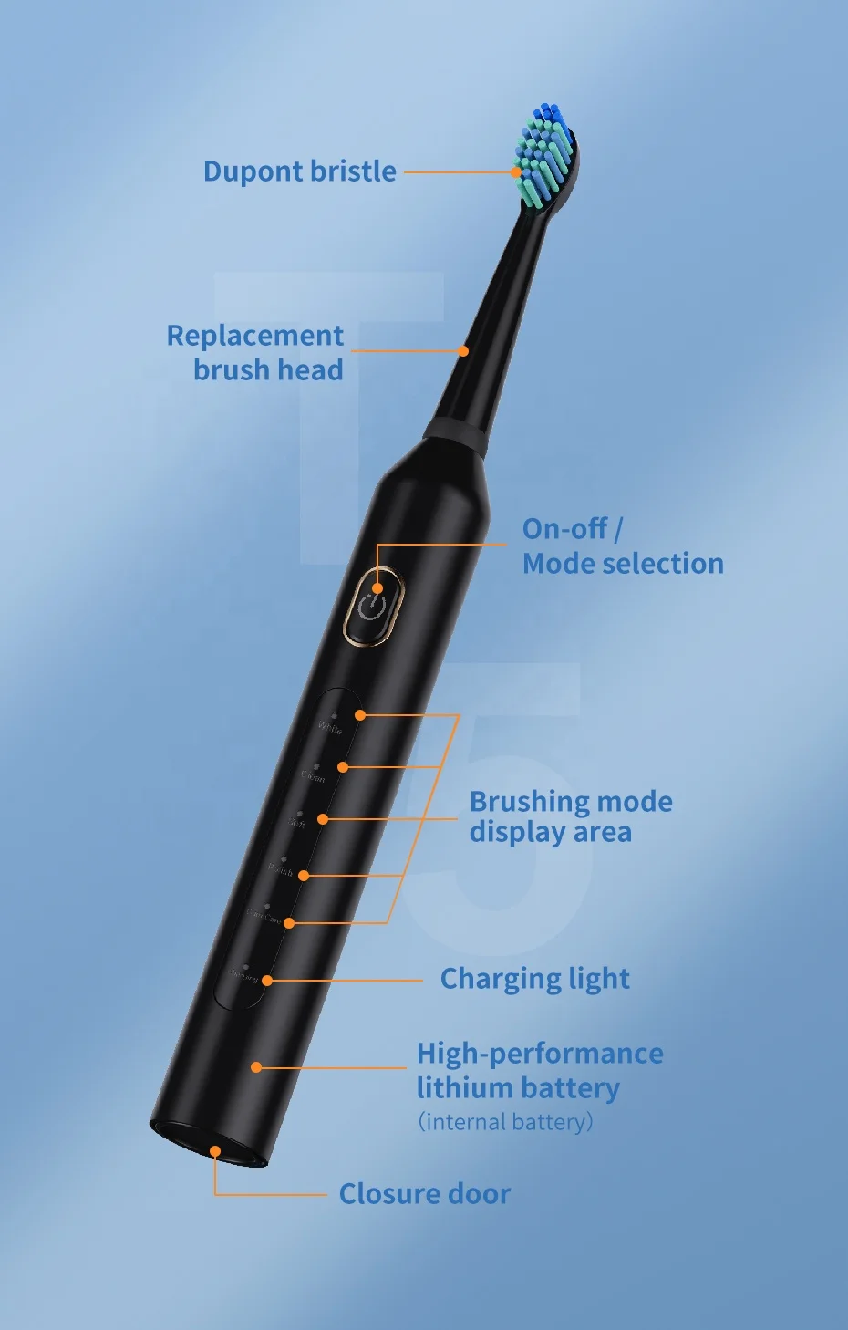 2024 customized sonic toothbrush Bleaching Diamond Whitening Teeth Electric Toothbrush
