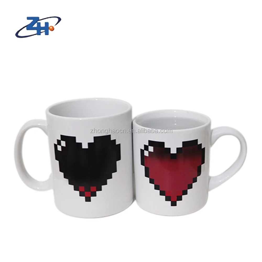 color change mug Exquisite quality sublimation blank ceramic coffee mugs ceramic 11oz glitter color change mug