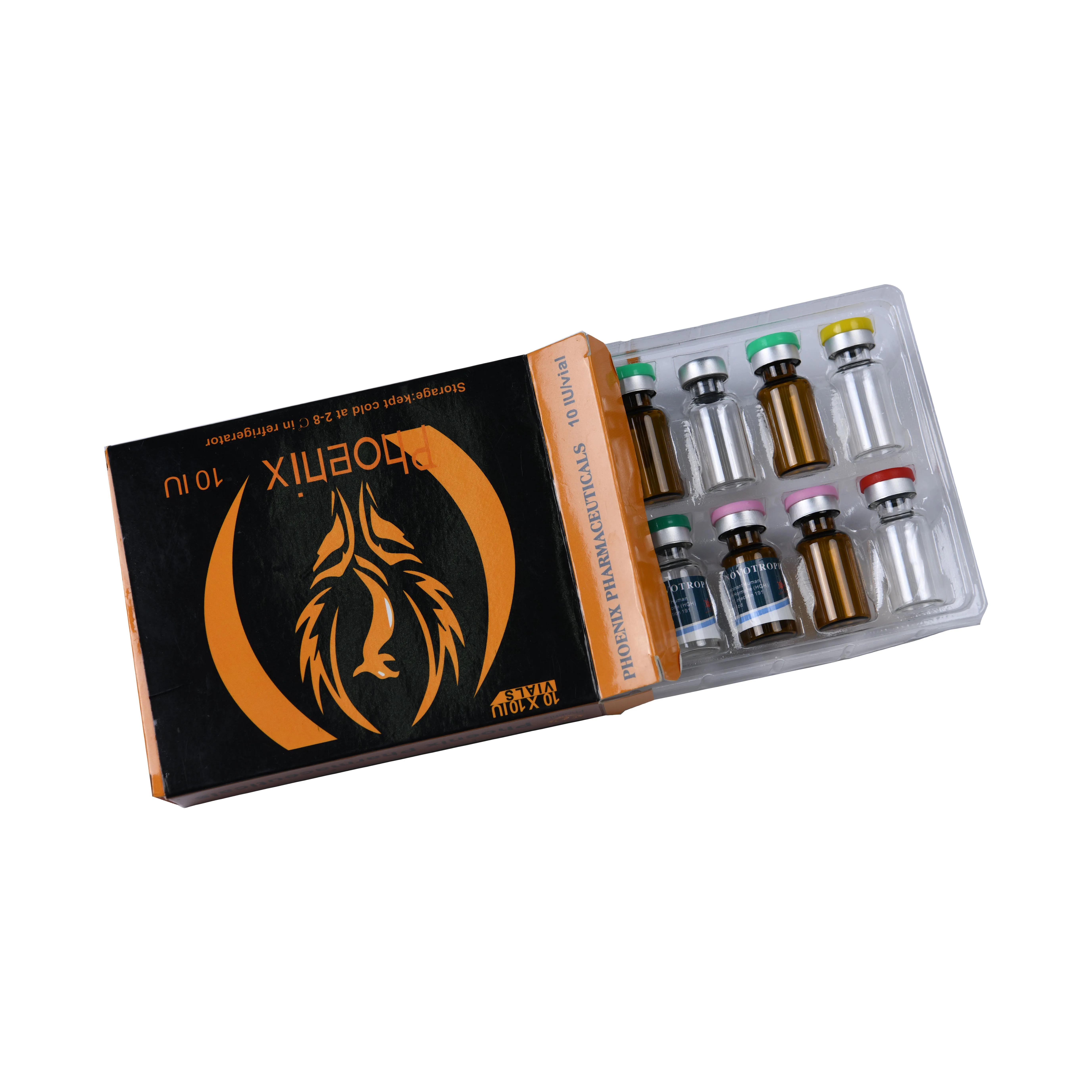 Very popular style somatropina  plastic tray 2ml vial label custom hgh packaging boxes