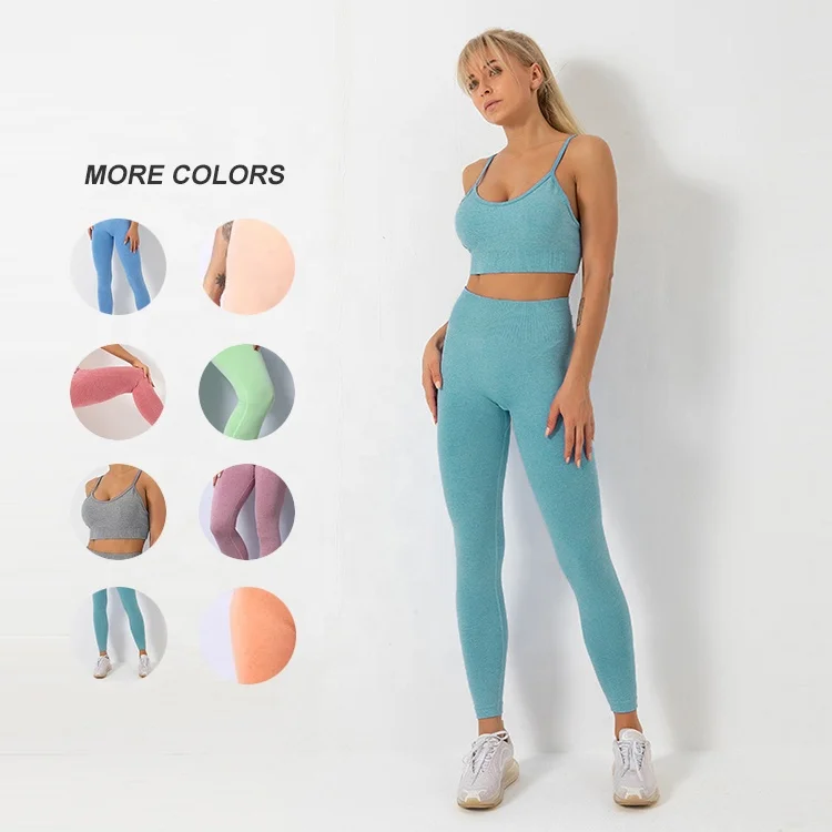 Ударный бюстгальтер, комплект из двух предметов, женская спортивная одежда, комплект штанов для йоги, одежда для йоги с высокой талией