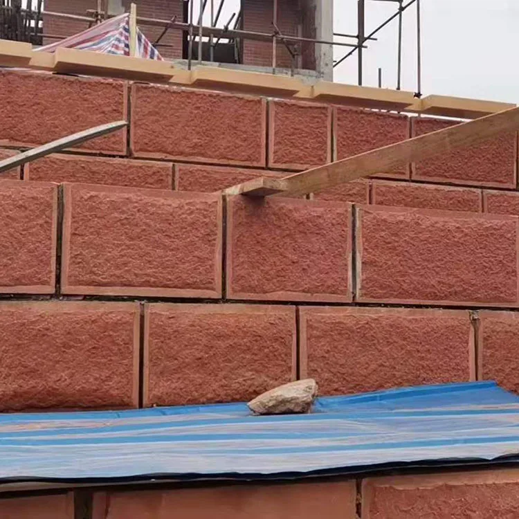 Chinese  natural stone With Rough Finish non slip surface Red Sandstone