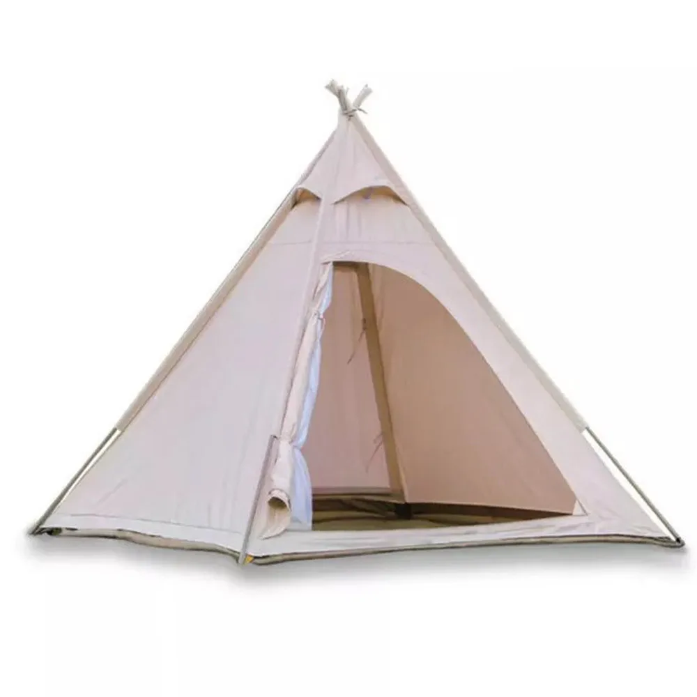 Outdoor camping tent thickened double anti rain sunscreen Indian pyramid tent wild park anti mosquito camping